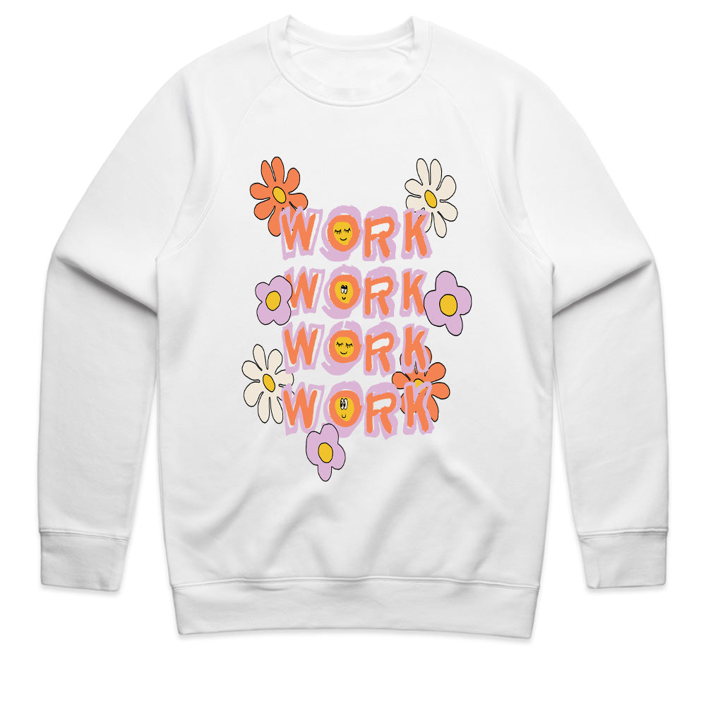 Flower Power Grind: Work with a Smile Tee