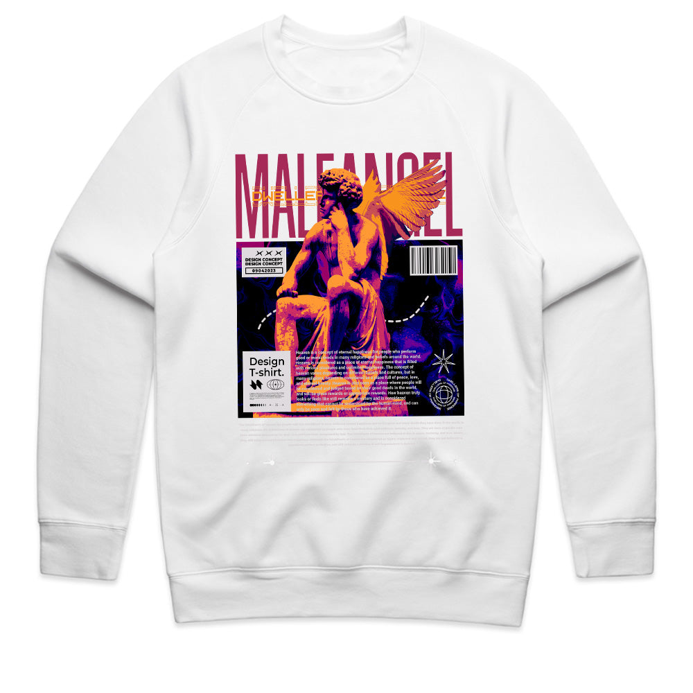 Male Angel: Neon Renaissance Streetwear Tee