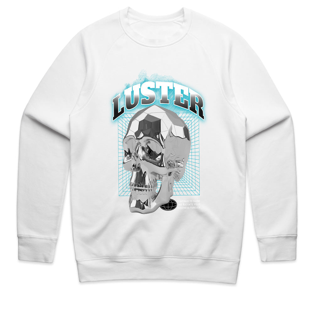 Neon Luster: Chrome Skull Brilliance Tee