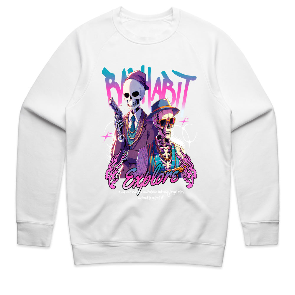 Vice Voyage: Neon Skeleton Bad Habit Tee