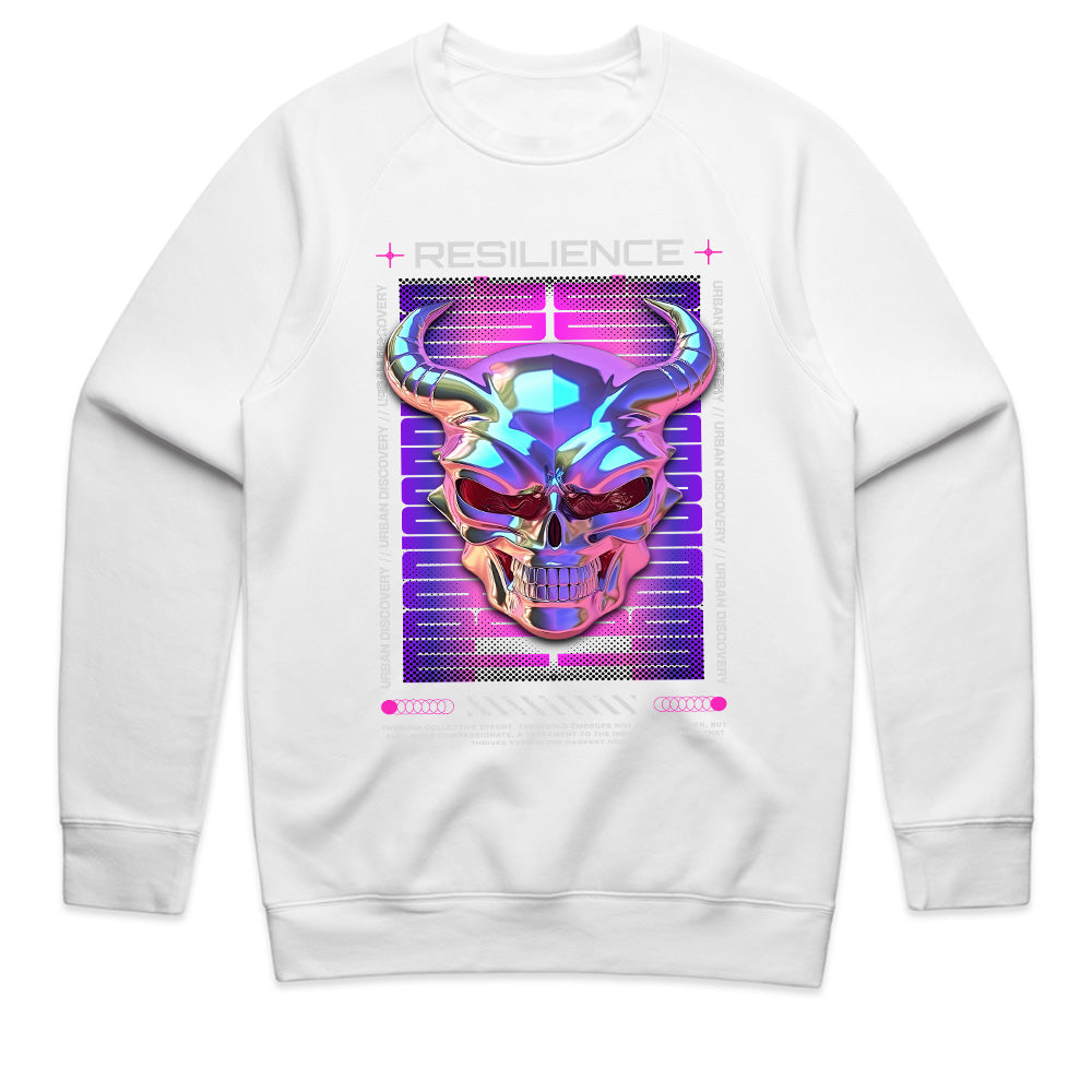 Neon Resilience: Cyber Skull Reign