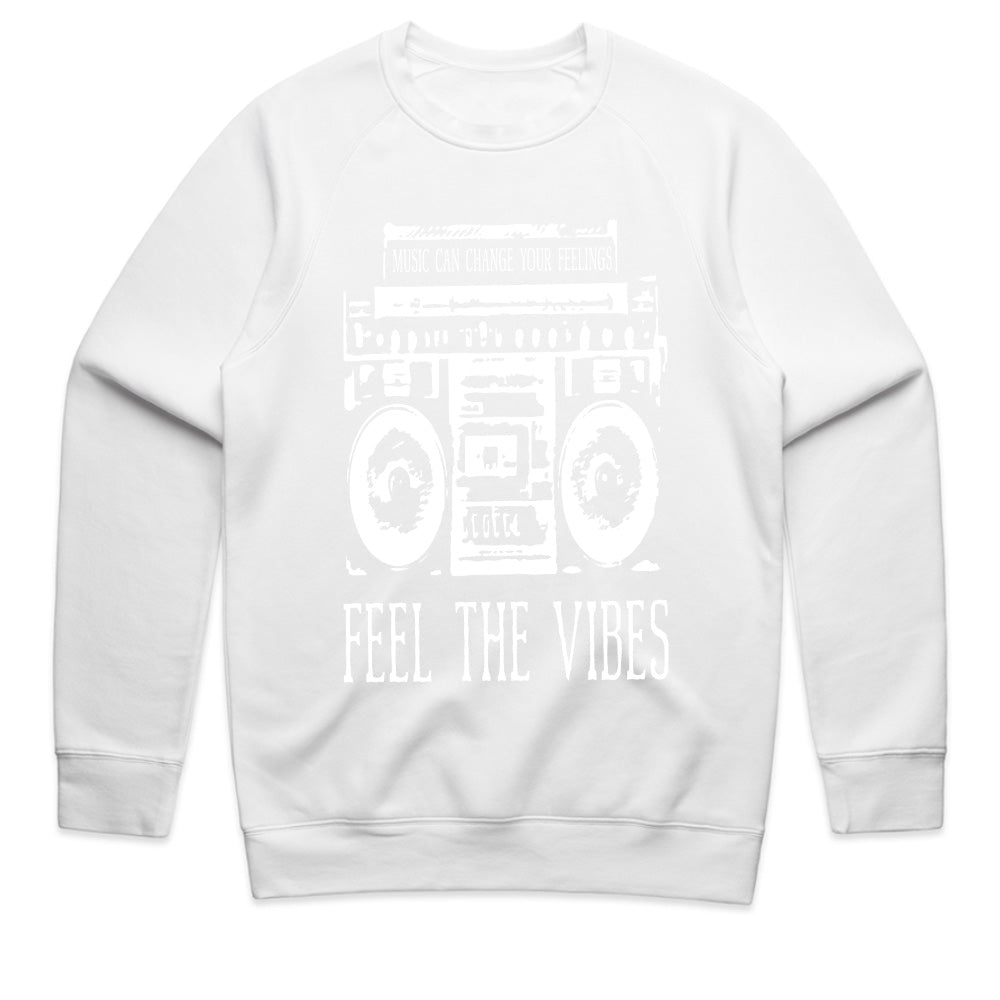 Feel The Vibes: Retro Boombox Music Tee