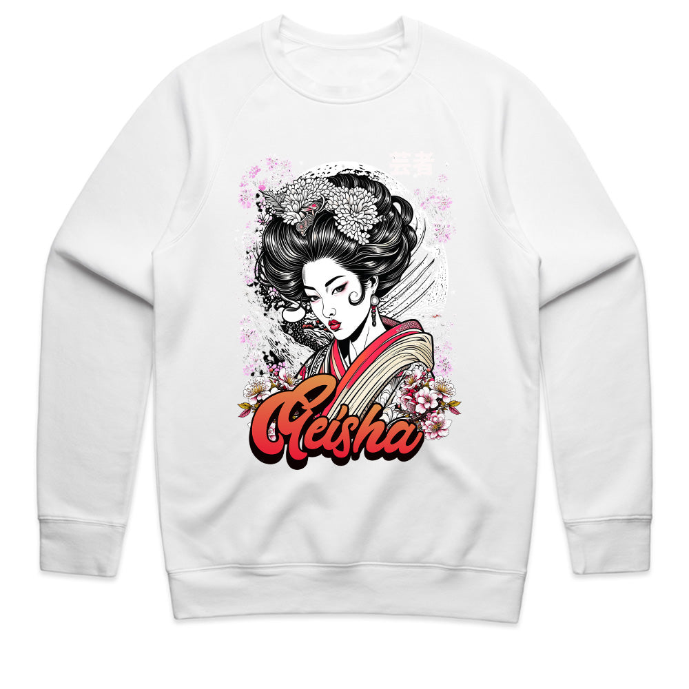 Moonlit Elegance: Geisha Blossom Art Tee