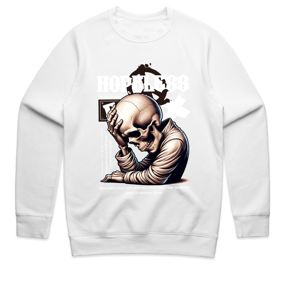 Echoes of Resilience: 'Hopeless' Skull Reflection Tee