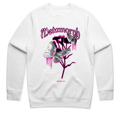 Metamorph Flight: Silver Butterflies of Transformation Tee