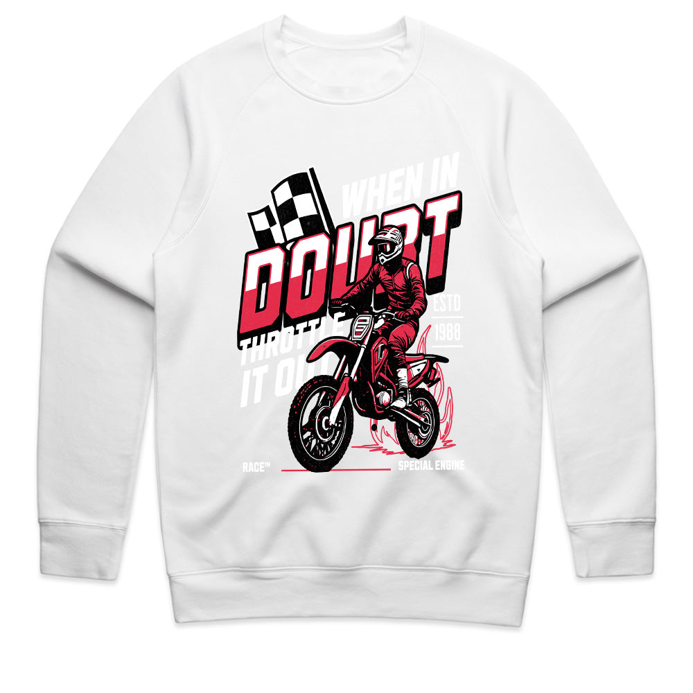 When in Doubt, Throttle It Out – Motocross Racing T-Shirt