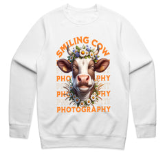 Floral Moo-ment: Smiling Cow Photography Tee