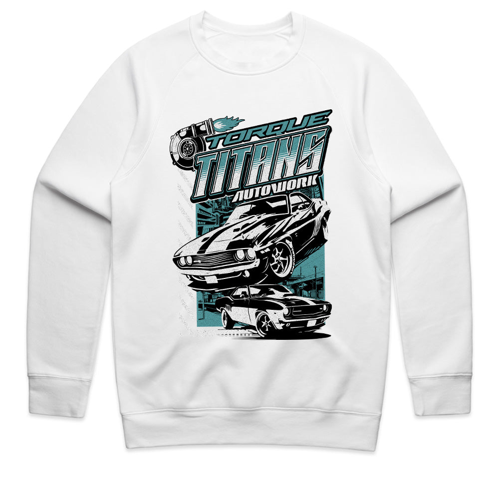 Torque Titans: Retro Muscle Car Autoworks Tee