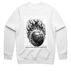 Game Day Ignition: Flaming Basketball Power Tee