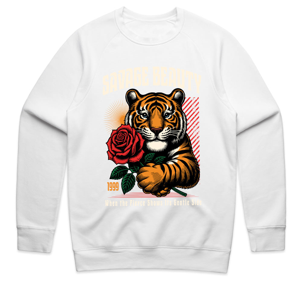 Savage Beauty: Tiger's Gentle Rose Graphic Tee