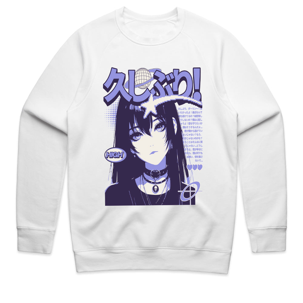 Neo-Noir Muse: Purple Tokyo Anime Tee