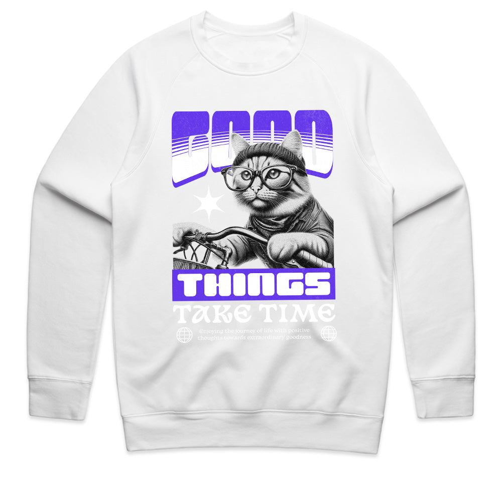 Good Things Take Time: Chill Cat Vibes Tee