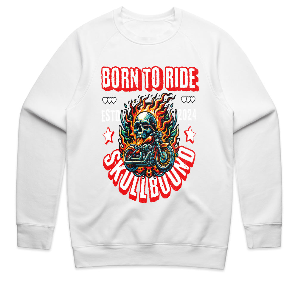 Born to Ride Skullbound" Fiery Chopper Tee