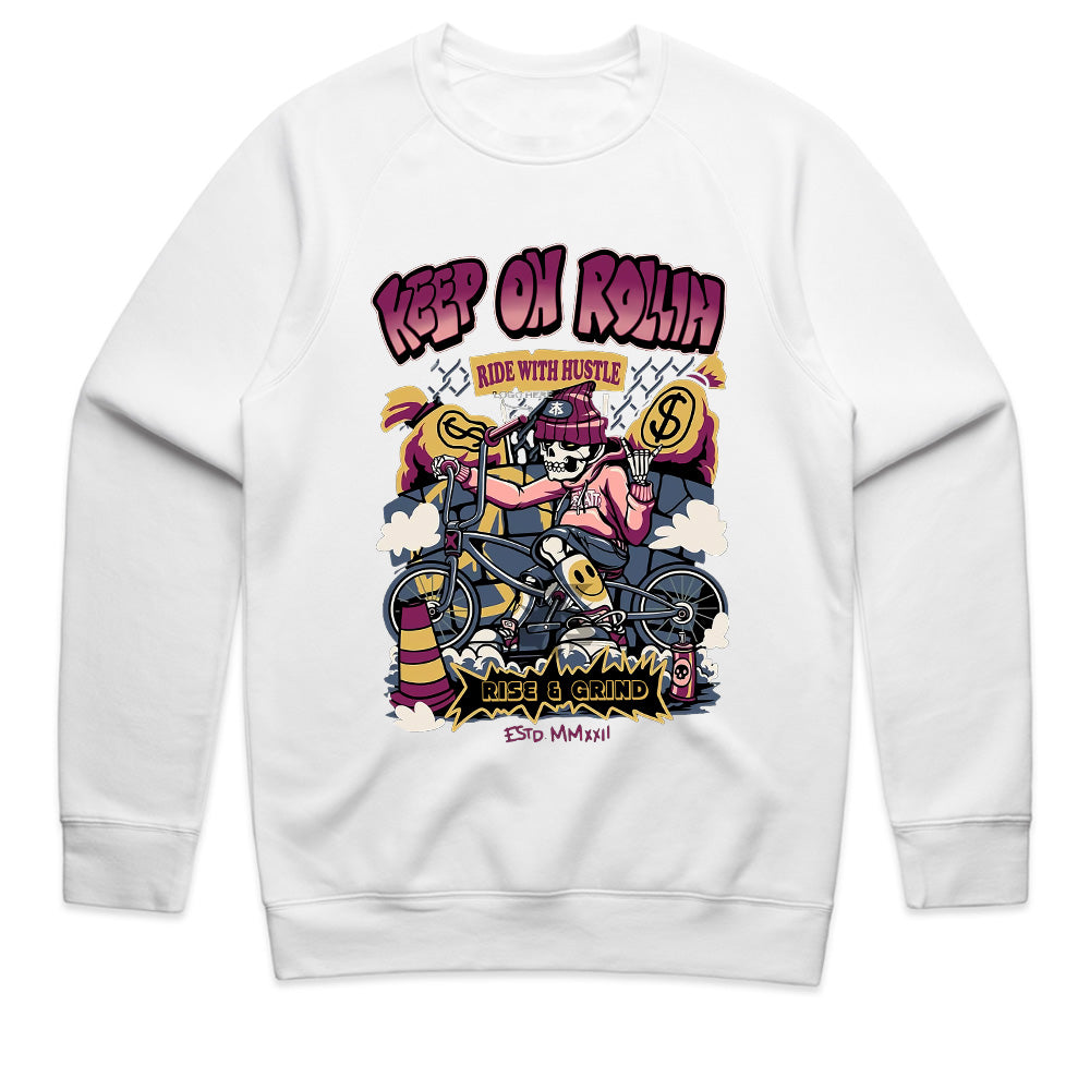 Keep On Rollin': Hustle & Grind BMX Rider Tee