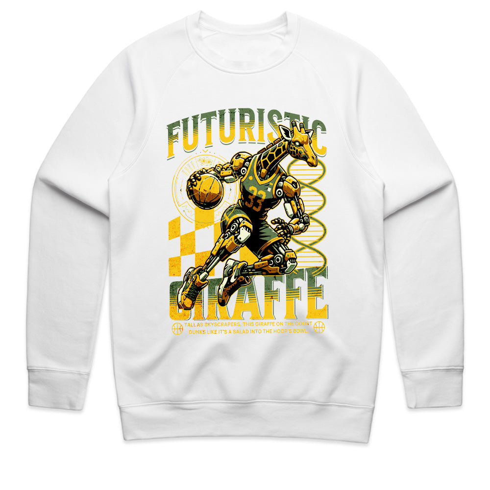 Cyber Slam: Futuristic Giraffe Dunk Tee