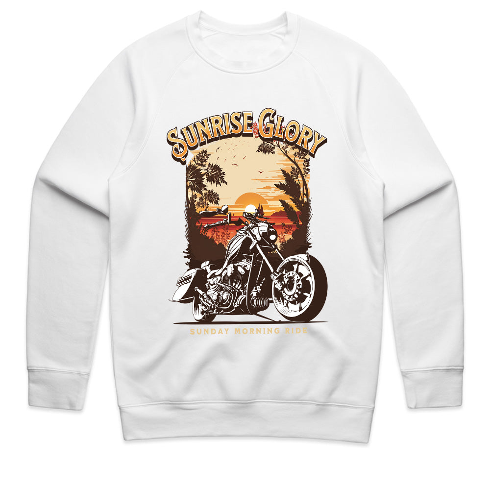 Sunrise Glory: Sunday Ride Chopper Tee