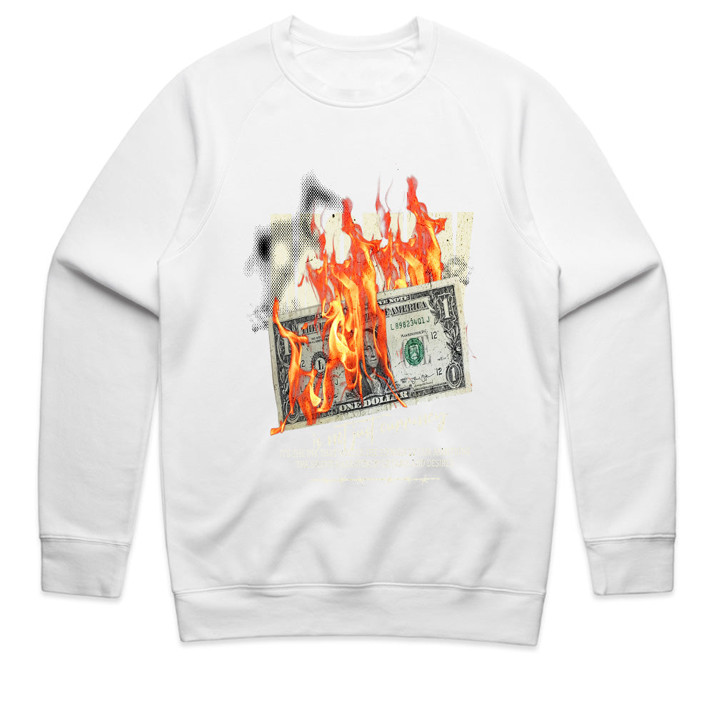 Burning Ambition: Money on Fire Statement Tee