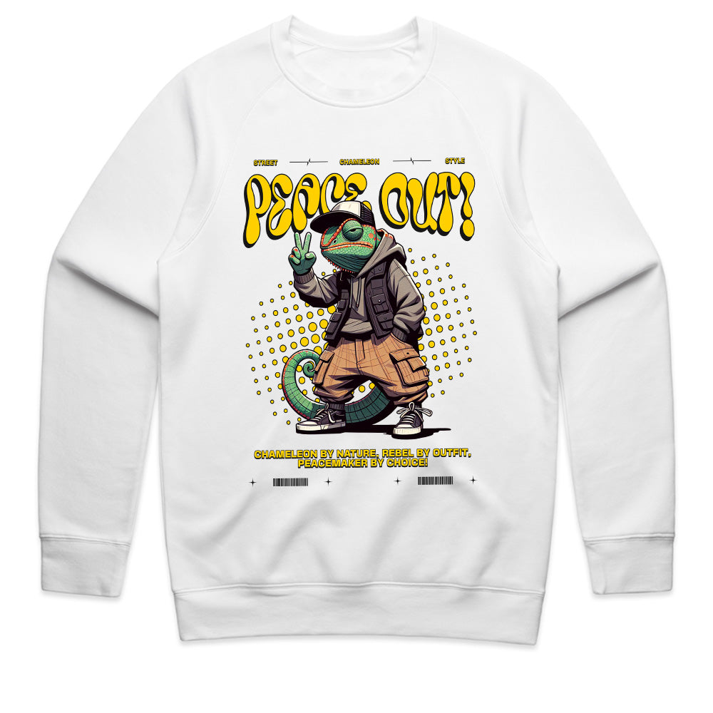 Peace Out Chameleon" Street Style Rebel Tee