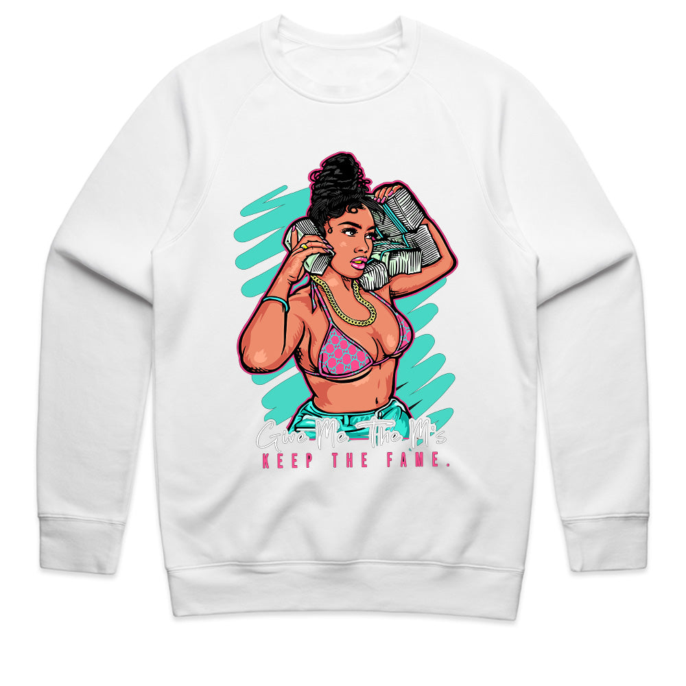 Give Me The M's: Keep The Fame – Hustle Queen Graphic Tee