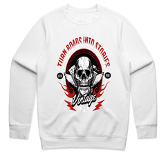 Rebel Road: Vintage Rider Skull Tee