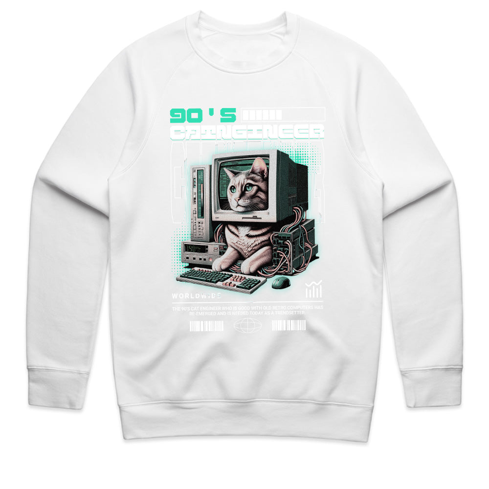 Retro Catngineer: 90’s Techno Kitty Tee