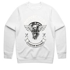 American Custom Motors – Vintage Motorcycle Skull T-Shirt