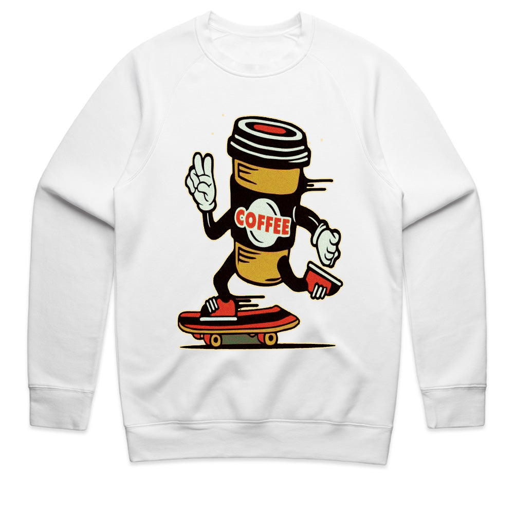 Caffeine Cruiser: Skate & Sip Coffee Tee