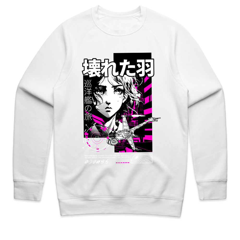 Broken Wings – Neon Odyssey Anime Tee