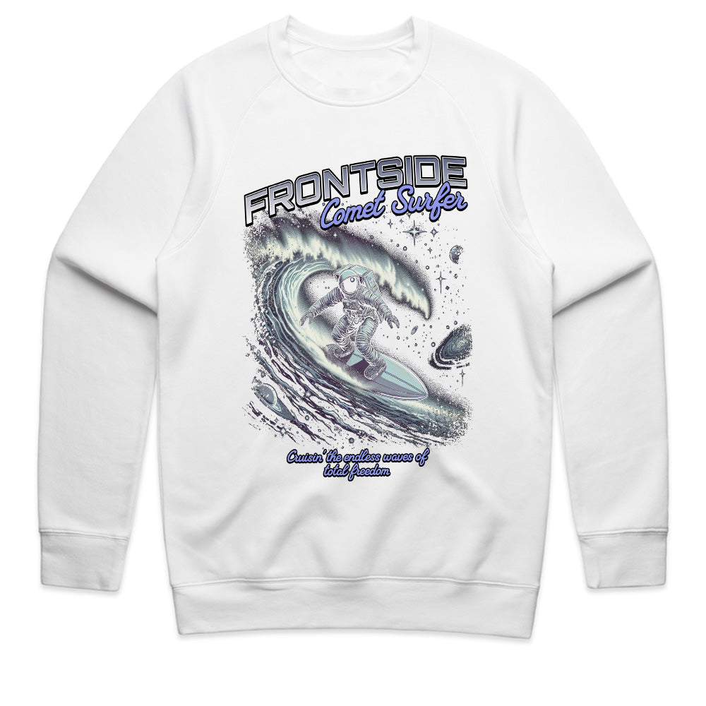 Frontside Comet Surfer: Galactic Wave Rider Tee