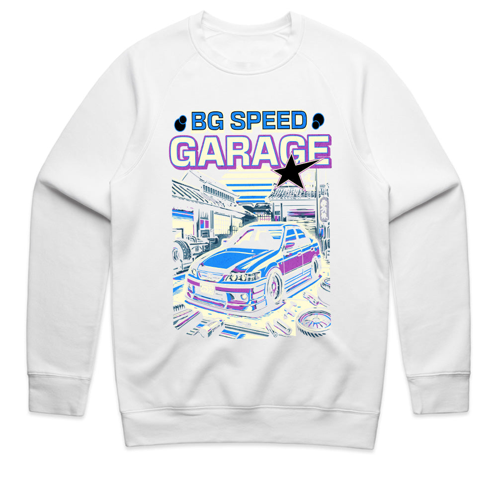 BG Speed Garage JDM Tuning T-Shirt – Neon Drift Garage Edition