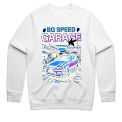 BG Speed Garage JDM Tuning T-Shirt – Neon Drift Garage Edition
