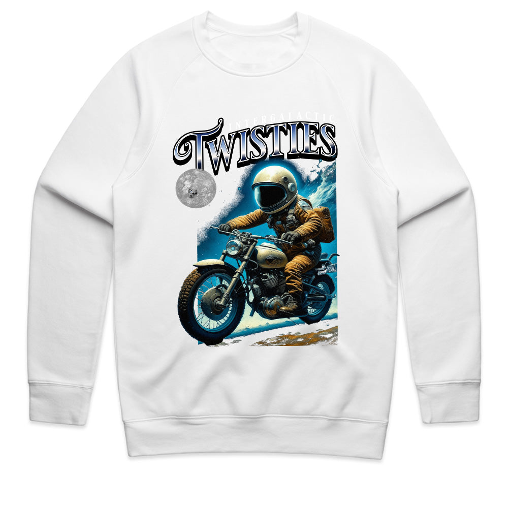 Intergalactic Twisties – Astronaut Biker Adventure T-Shirt