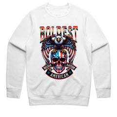 Patriotic Skull Emblem Tee