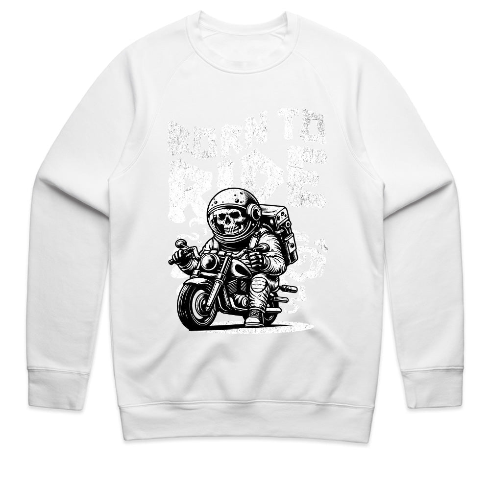 Born to Ride – Space Biker Skull Astronaut T-Shirt