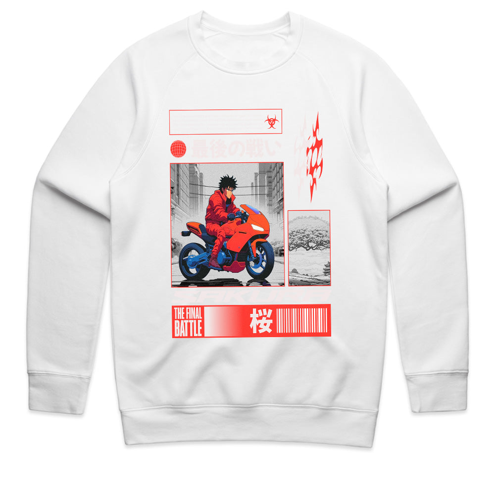 Sakura Final Battle – Cyberpunk Anime Rider T-Shirt