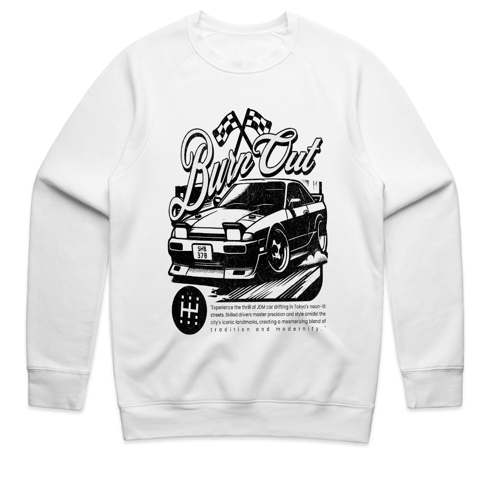Burn Out Drift Car Streetwear T-Shirt – Vintage Racer Edition