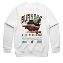 Burnout Streetwear Retro Car T-Shirt – A Lifetime Road Race Edition