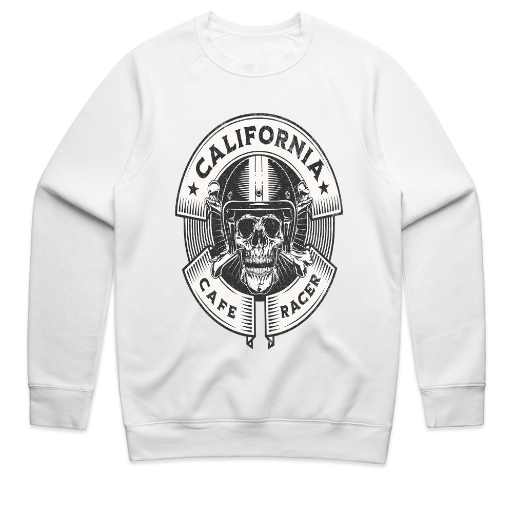 California Café Racer – Vintage Skull Biker T-Shirt