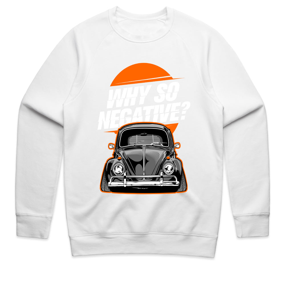 Why So Negative? VW Beetle Stance T-Shirt – Classic Air-Cooled Humor Tee