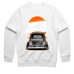 Why So Negative? VW Beetle Stance T-Shirt – Classic Air-Cooled Humor Tee