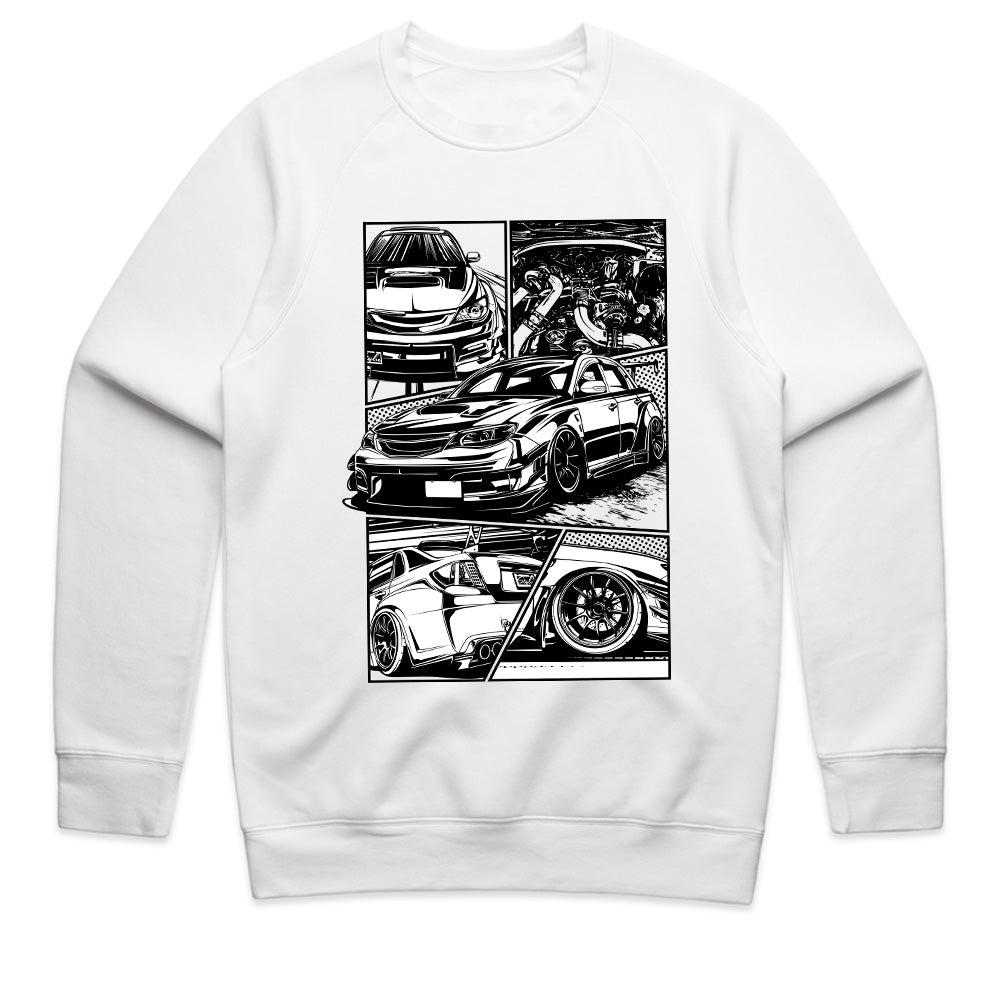 Subaru WRX Stance Art T-Shirt – JDM Black & White Street Edition