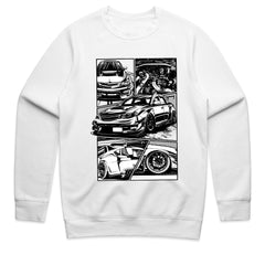 Subaru WRX Stance Art T-Shirt – JDM Black & White Street Edition