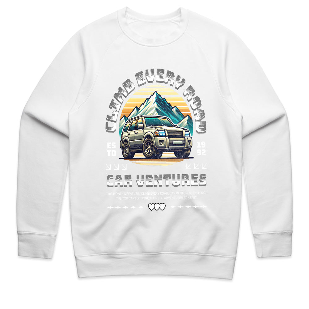 Climb Every Road - Car Ventures Adventure SUV T-Shirt