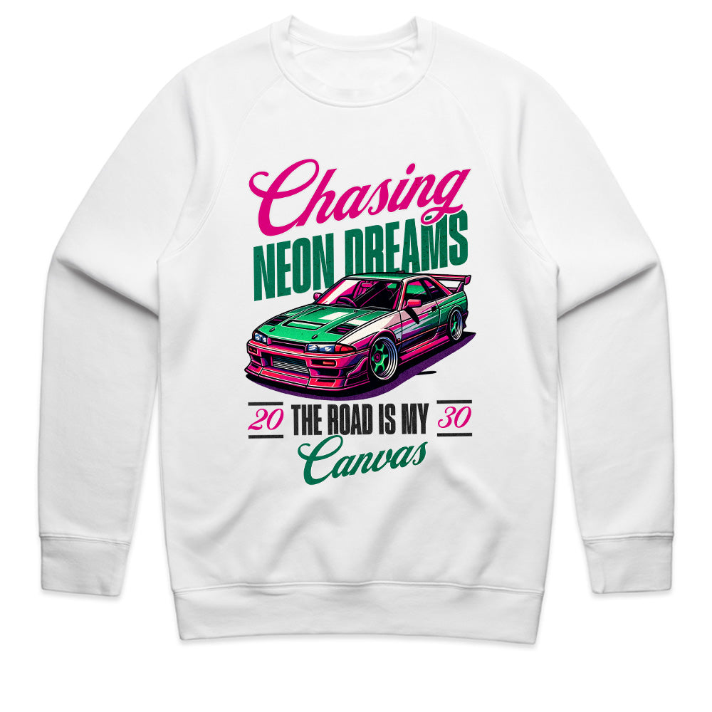 Chasing Neon Dreams – Retro Racing Art T-Shirt