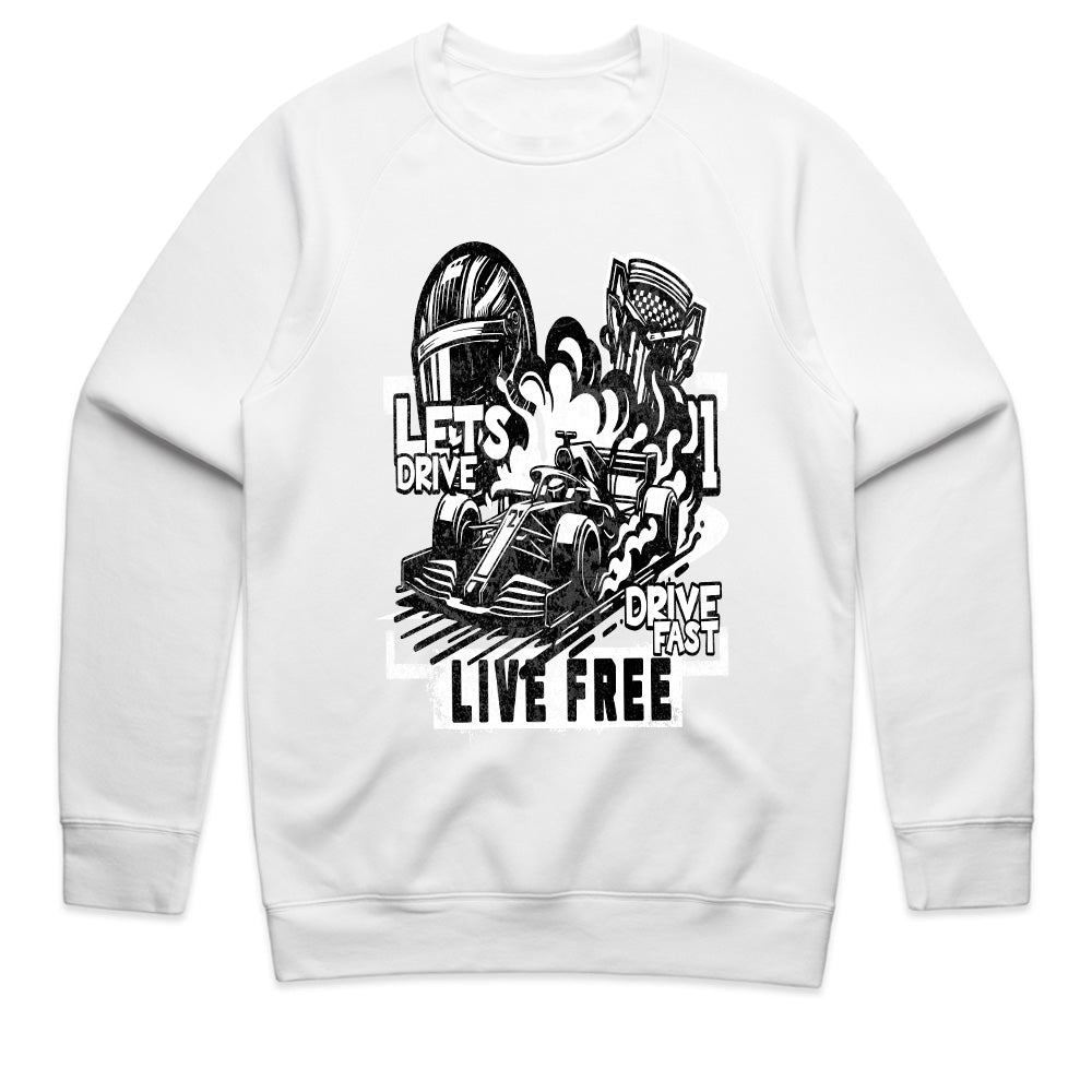 Drive Fast, Live Free - Formula Racing Freedom Tee