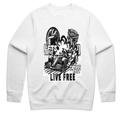 Drive Fast, Live Free - Formula Racing Freedom Tee