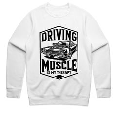 Driving Muscle Is My Therapy - Classic Muscle Car Tee