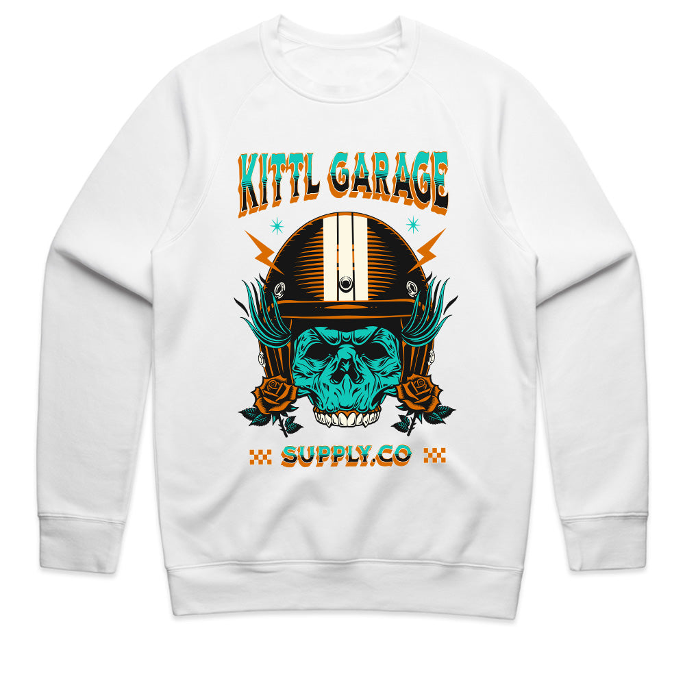 Kittl Garage – Vintage Biker Skull Mechanic T-Shirt