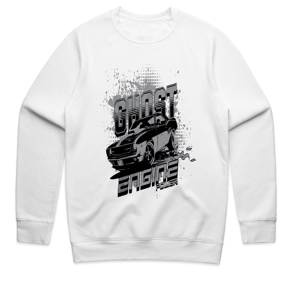 Ghost Engine Power: Monochrome Muscle Car T-Shirt