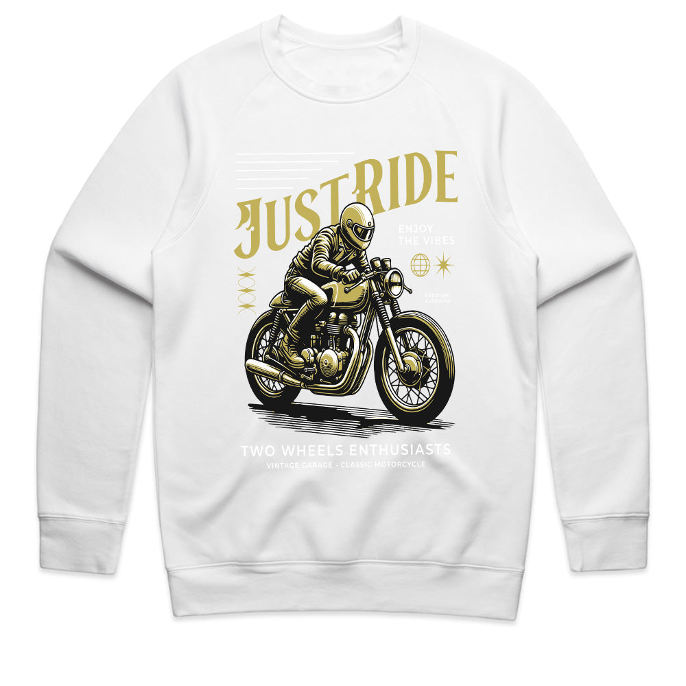 Just Ride – Vintage Café Racer Motorcycle T-Shirt